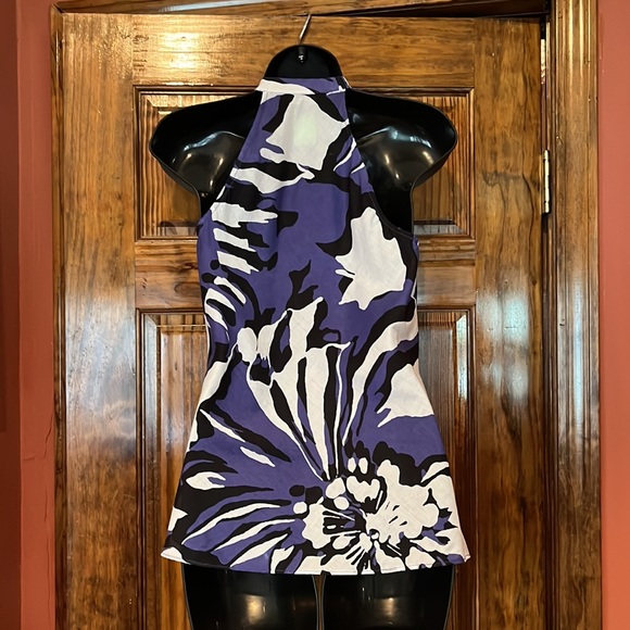 Express Floral Ruffle Sleeveless Tunic - Picture 8 of 12